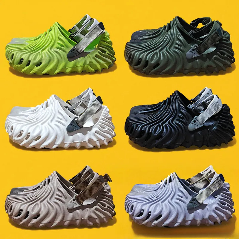 Croos2025 Summer New Fingerprint Clogs Coconut Men and Women Outdoor Beach Casual Couple Sandals and Slippers