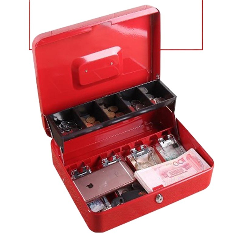 Key metal cash register box ticket clip cash box portable cash register box shopping mall supermarket convenience store cash box extra large