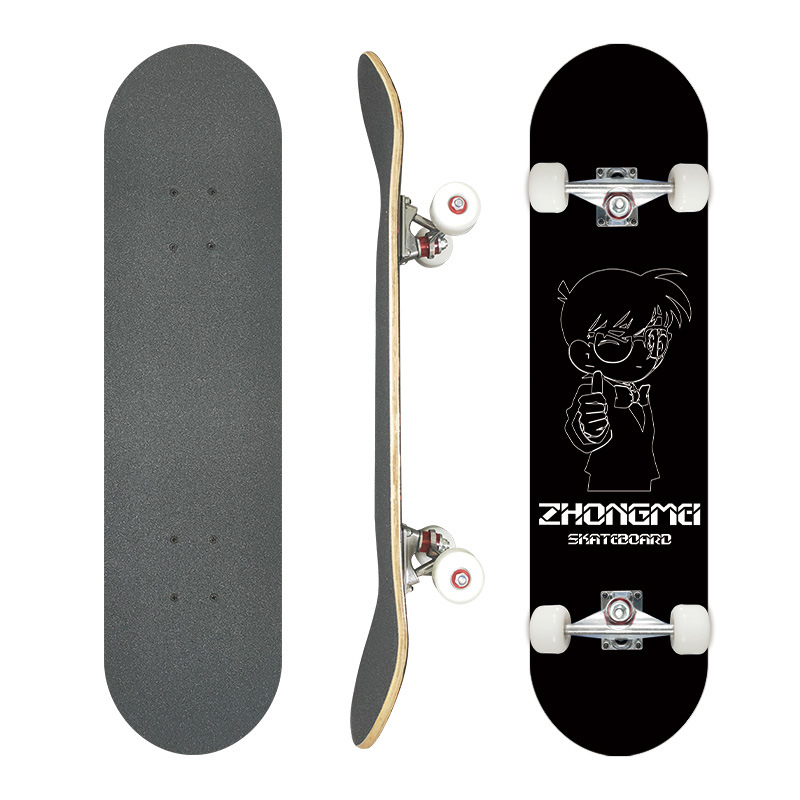 Picture of 31 inch skateboard professional adult street maple four-wheel beginner children double rocker concave skateboard