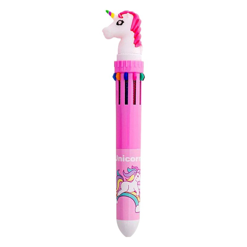 South Korea stationery creative cute 6/10 color unicorn ballpoint pen multicolor pen student writing tools wholesale
