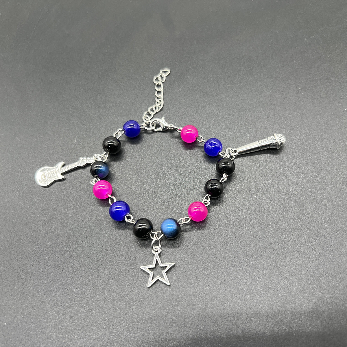 Picture of European and American cross-border ETSY hot selling beaded love magnetic men and women couple bracelet necklace earrings suit girlfriends accessories