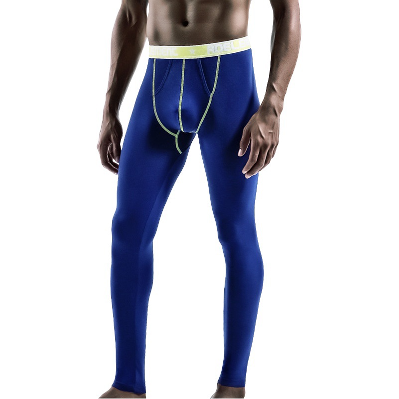 Picture of Men's long johns panties single-piece autumn and winter thin tight warm pants slim-fit johns men's leggings