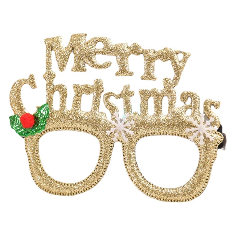 Creative New Christmas Glasses Frame Christmas Decoration Santa Snowman Glasses Happy Christmas Glasses Frame