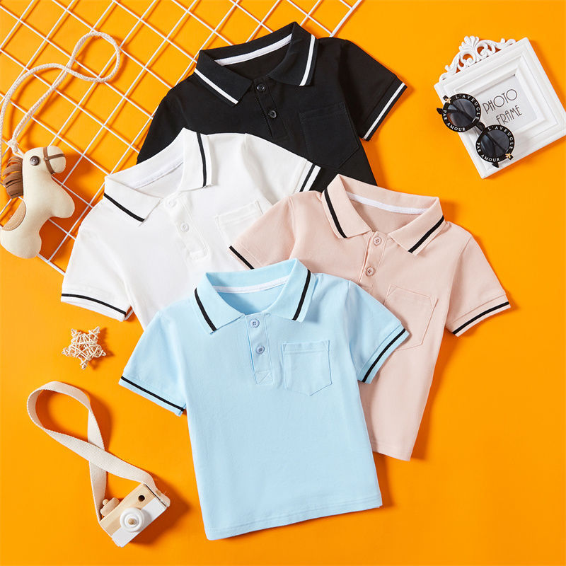 Picture of T001-black POLO short sleeve collar simple fashion comfortable Joker summer