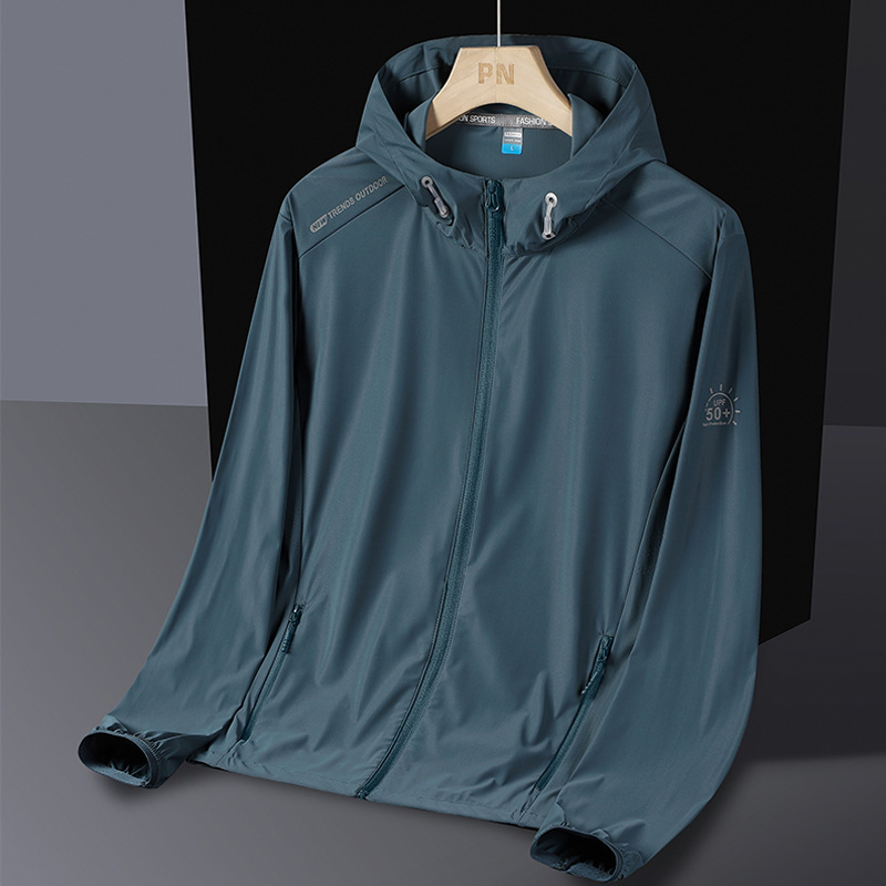 2025 New Classy Men's Sun Protection Clothing Outdoor Ice Silk Waterproof Quick-Drying Clothing Anti-Uv Breathable Skin Windbreaker