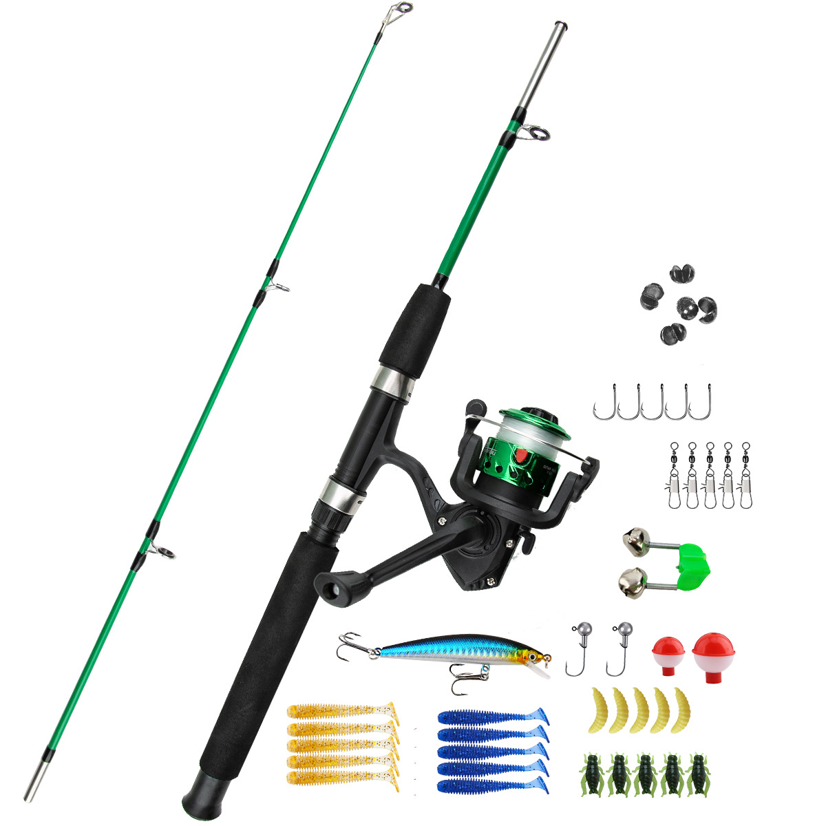 Picture of Foreign trade children's fishing rod fishing gear rod wheel suit fishing rod children beginner portable rod wheel road Asian rod wholesale