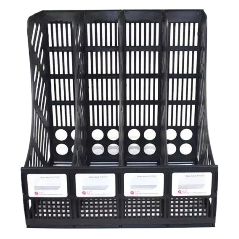Office supplies plastic desktop storage file rack A4 quadruple file bar file frame data rack wholesale