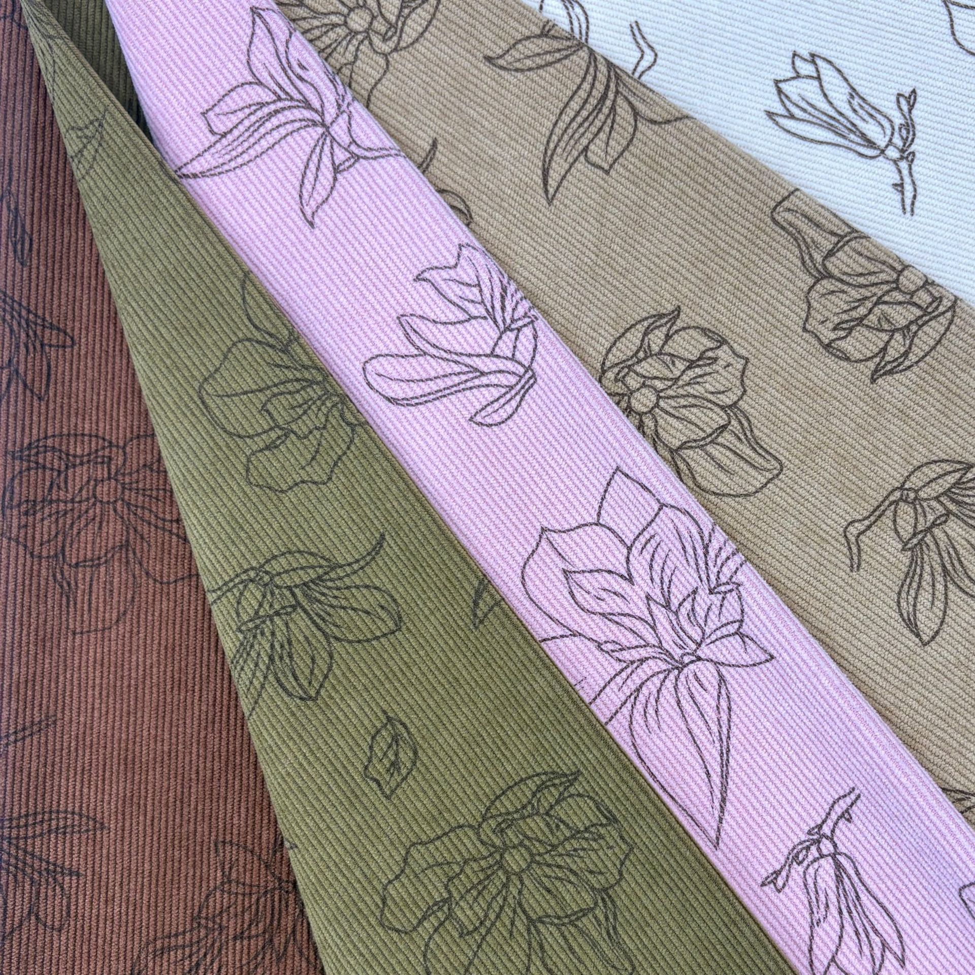 Corduroy Pigment Printed Fabric Clothing Toy Sofa Shoes Hat Bag Fabric