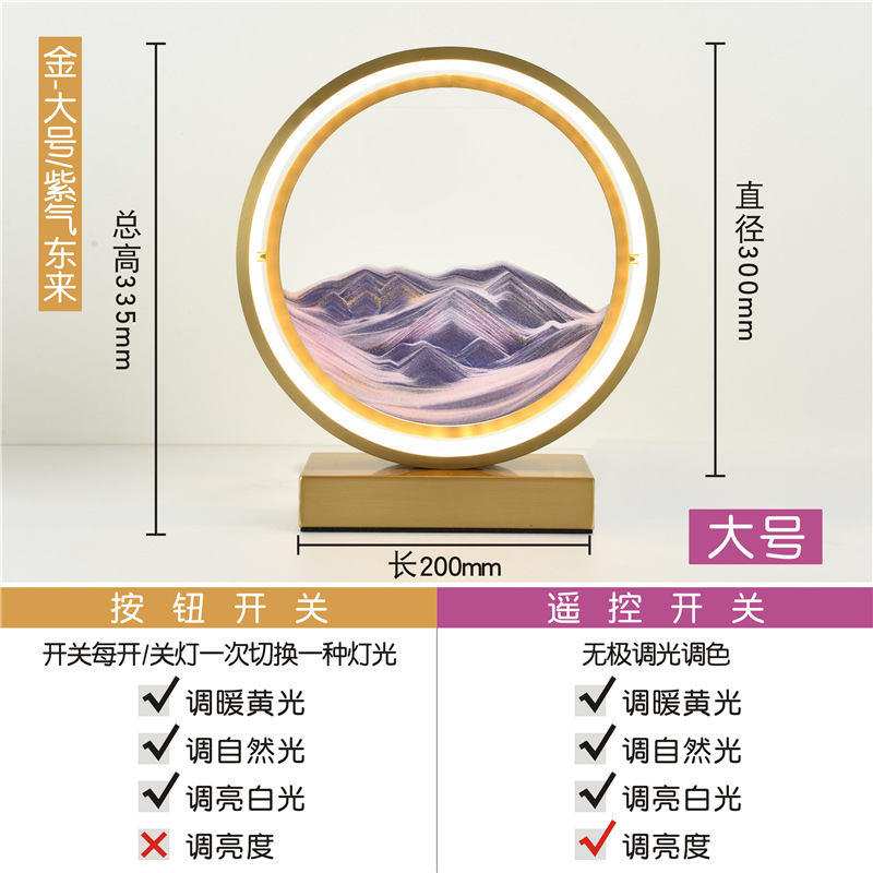 Picture of Creative quicksand table lamp bedroom bedside lamp Golden fashion romantic simple decorative atmosphere lamp ins Internet celebrity personality