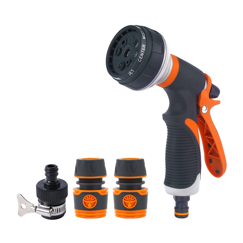 Picture of Amazon Hot Sale High Pressure Car Wash Water Gun Multi-function Adjusting Spray Gun Garden Watering ABS Glue 8 Function Water Gun