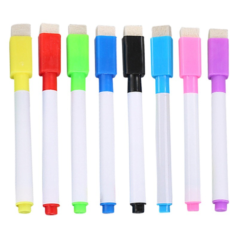 Creative Color Whiteboard Pen with Brush Head, Erasable Water-Based Marker Pen for Students and Kidsren, Graffiti Painting, Small Whiteboard Pen