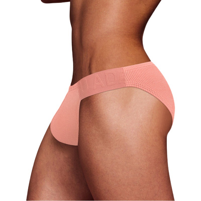 Adannu Pure Color High-Cut Low-Waist Briefs Sexy Full-Coverage Convex Bag Bikini Shorts Ad761