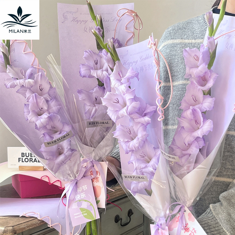 Mother's Day New Single Bouquet Trendy Tie Flower Wrapping Paper Floral Gift Handmade DIY Materials