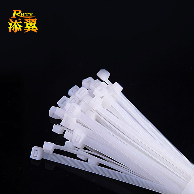 Tianyi Self-Locking Nylon Cable Tie Manufacturer 8*300mm Wide 5.2mm Bundled Cable Tie Plastic Cable Tie Black
