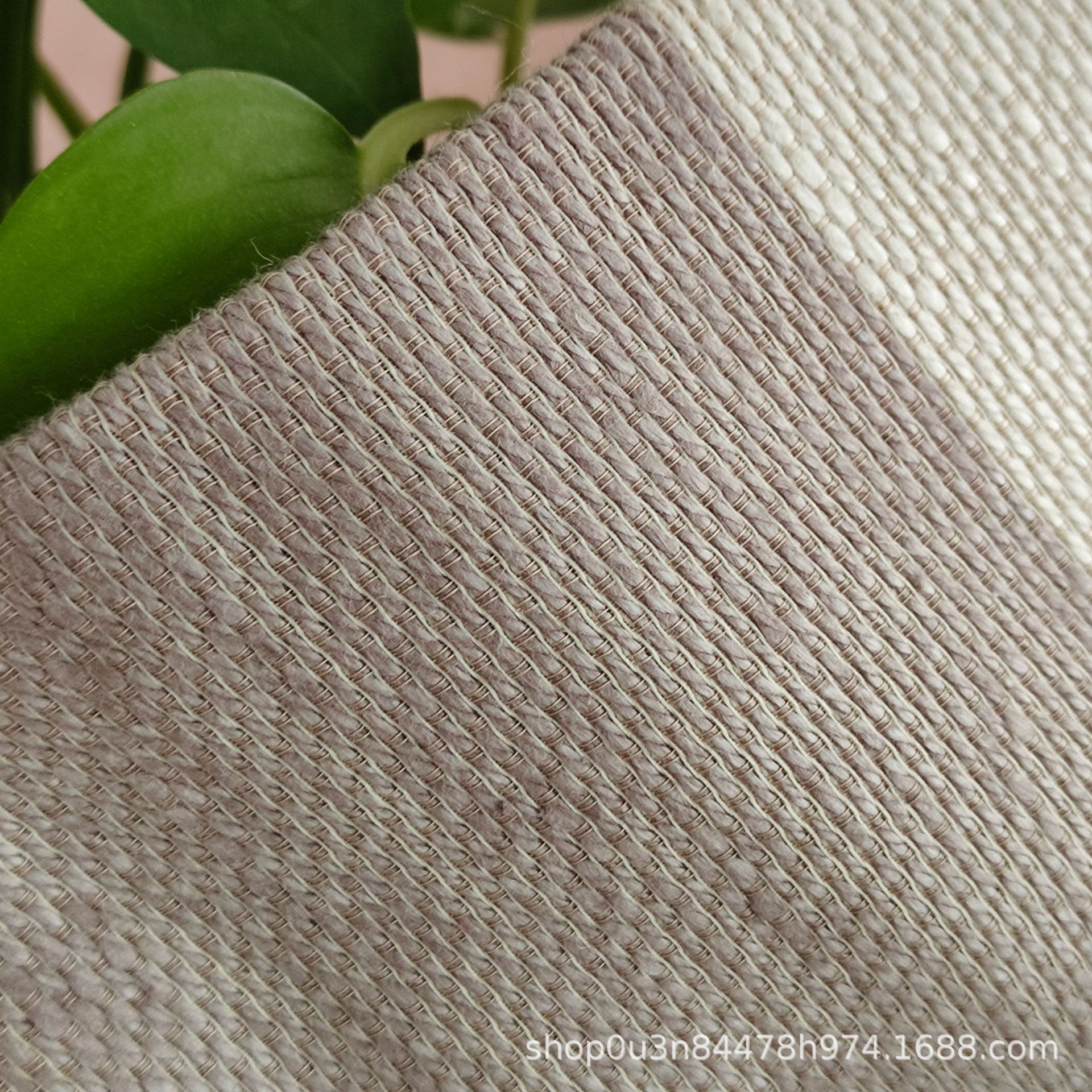 Linen Cotton Polyester Curtain Fabric Yarn-dyed Heavy Polyester Linen Cotton Curtain Fabric French Linen Horizontal Stripesd Cloth