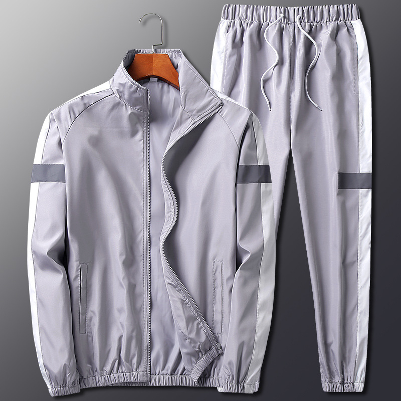 Picture of Reflective Spring, Autumn and Winter Korean Style Trendy Men's Clothing Matching Outfit Handsome Jacket Set Two-Piece Couple Cardigan Casual