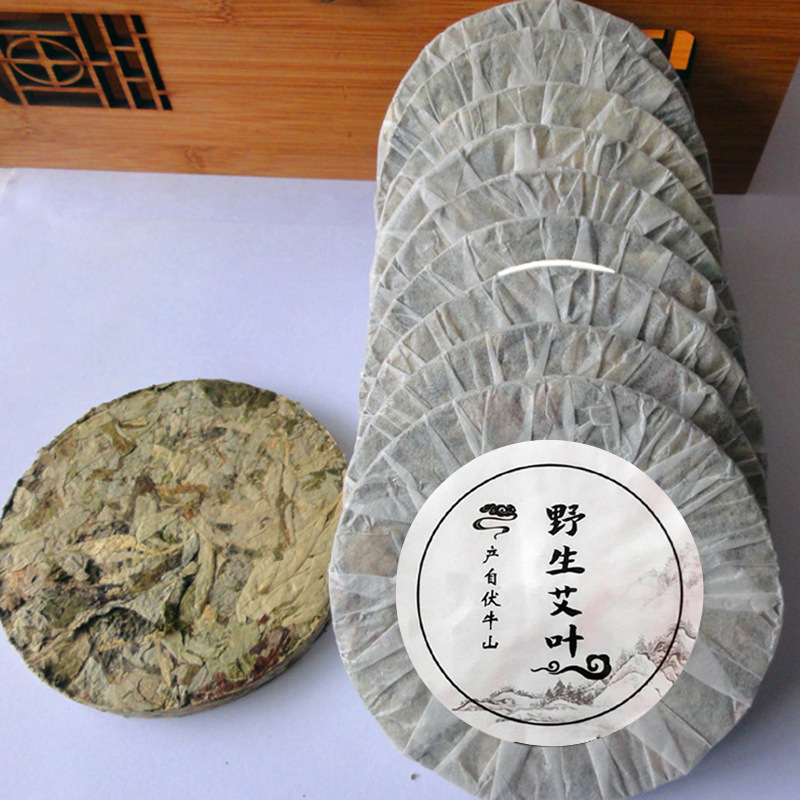 Picture of Factory wholesale wormwood cake pressed wormwood cake household bath foot bath bag diameter 9cm red flower rose wormwood cake