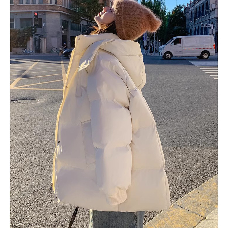 Down cotton-padded jacket women's mid-length winter new Korean style thickened cotton-padded jacket student's bread jacket cotton-padded jacket