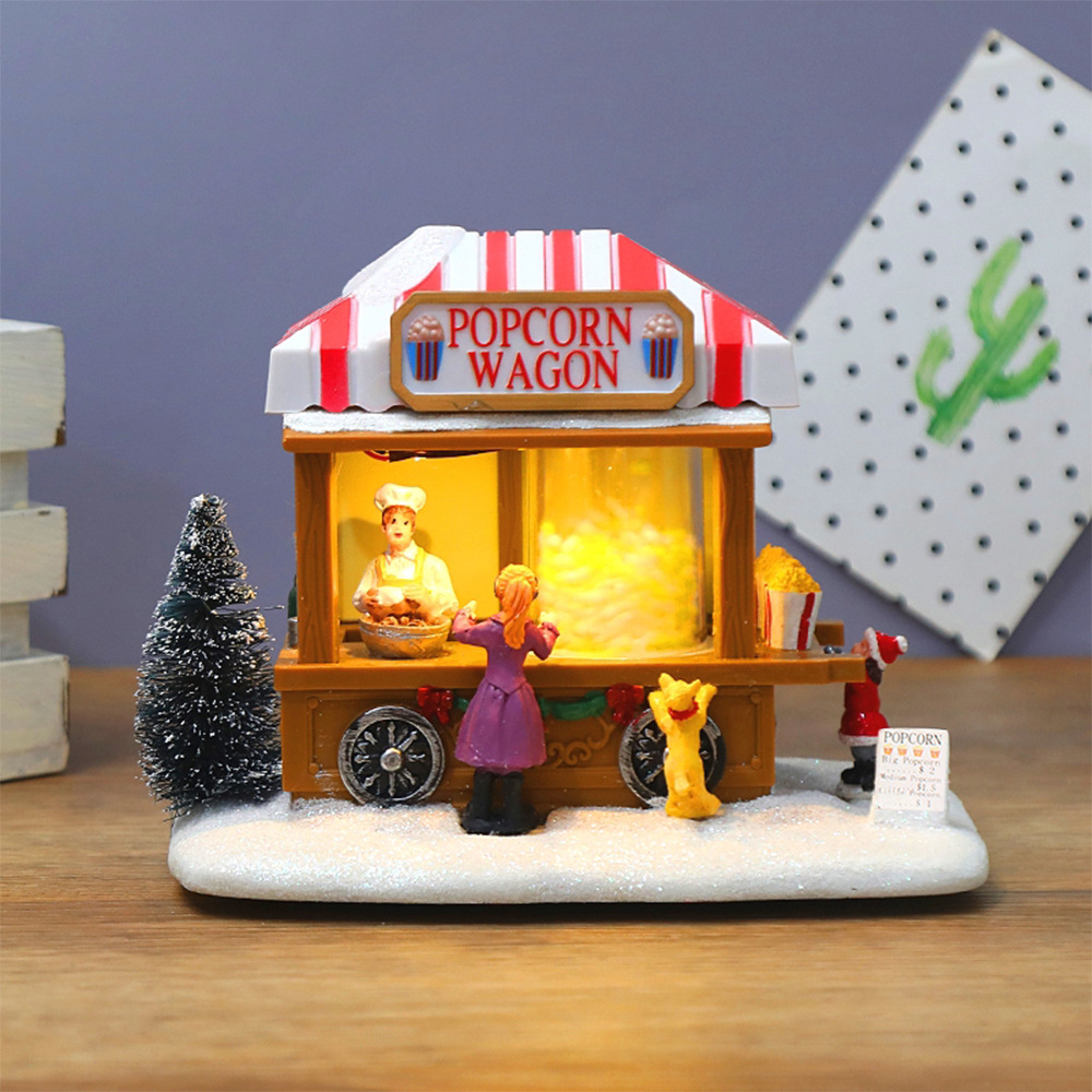 Amazon's New Christmas Glowing Music Snow House Window Home Christmas Ornaments Decoration Gifts