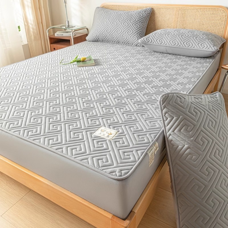 Picture of Waterproof urine-proof bed hat single piece thickened Simmons mattress protector all-inclusive bedspread 2024 new all-season universal