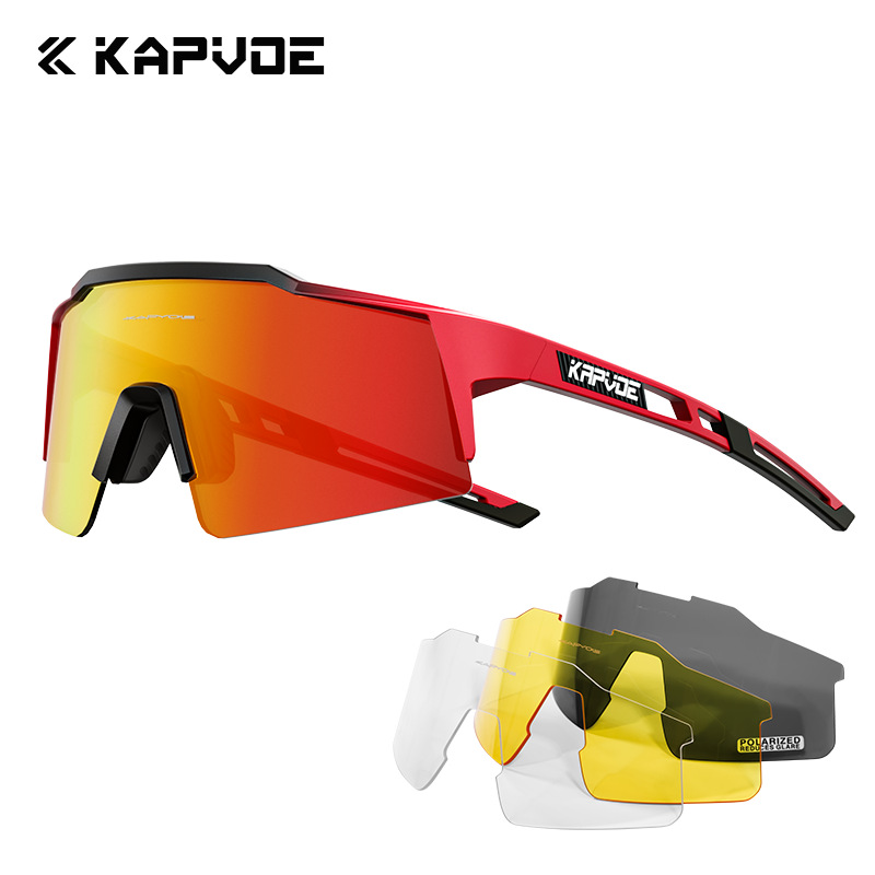 Picture of Kapvoe Cycling Glasses Four-Lens Set Bicycle Windproof Goggles Road Bike