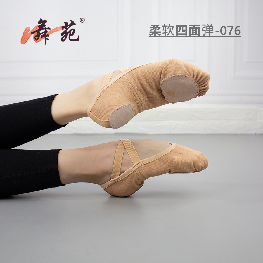 Spot Wholesale 076 Stretch Cloth Dance Shoes Ballet Shoes Four-Way Elastic Soft and Comfortable Dance Shoes Cat Claw Shoes