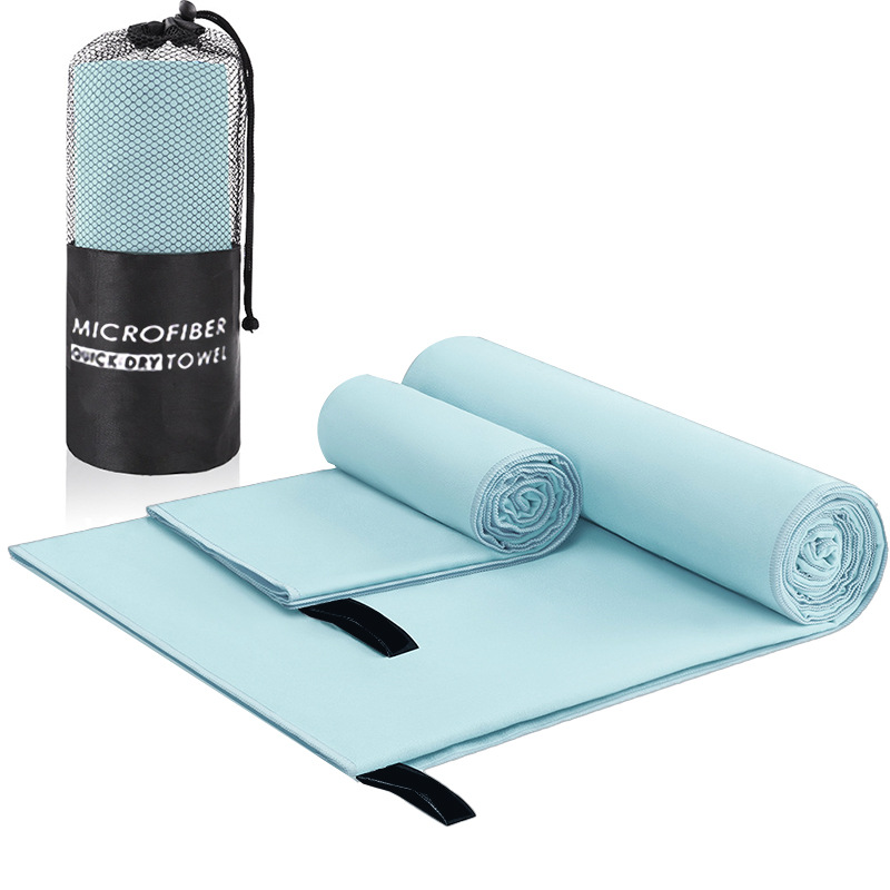 Picture of Quick-Drying Beach Towel Multi-Color Portable Quick-Drying Fitness Sports Towel Outdoor Beach Towel Mesh Bag