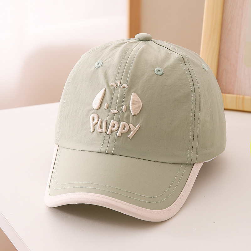 Picture of puppy embroidered puppy children's net cap boys baby cap summer girls sunscreen thin baseball cap sunshade