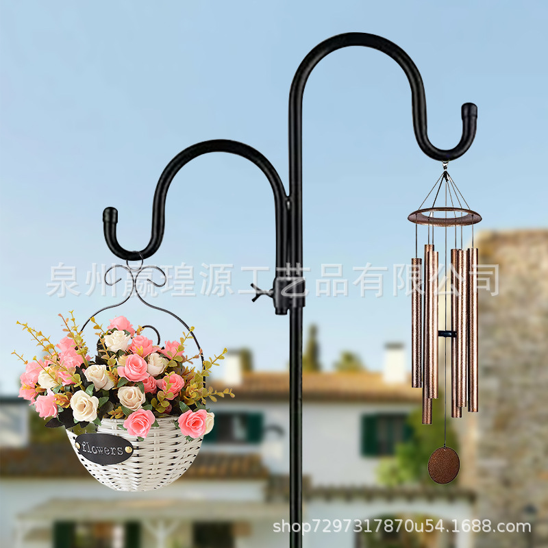 Brand new adjustable outdoor Shepherd hook flower pot holder hummingbird feeding Rod outdoor decorative metal garden hook
