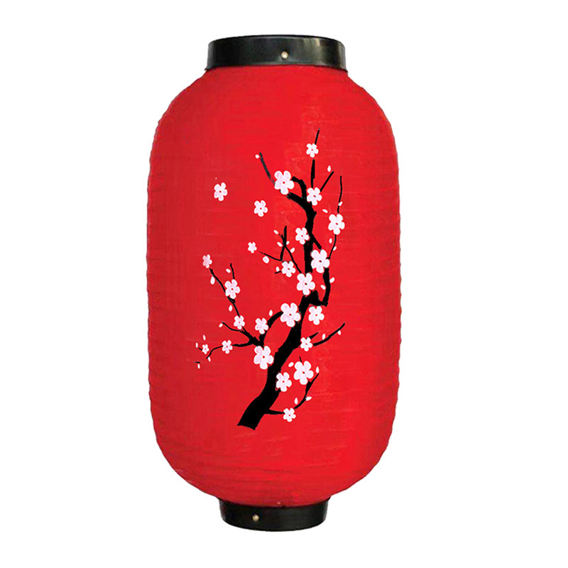 Picture of Wax gourd lantern outdoor lantern waterproof festive silk cloth plum blossom lantern wholesale Japanese and Korean folding peach blossom Lantern