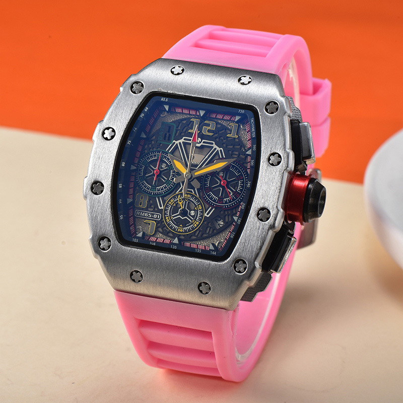 Picture of 2025 New Foreign Trade Men's Quartz Watch Multi-Functional Six-Pin Barrel-Shaped Fashion Hollow Business Watch Wholesale