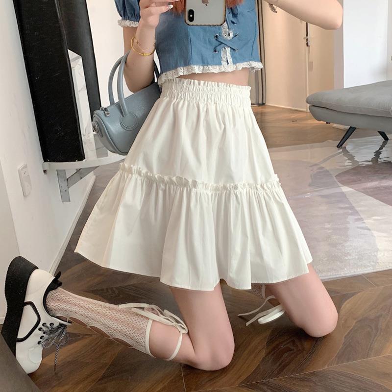 2023 Spring and Summer New Arrival Skirt High Waist Umbrella Skirt Slimming Large Swing Skirt Suit A- Line Short Skirt Women's Tight Waist Tutu Skirt