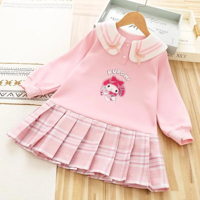 Picture of Cyber Celebrant Baby Girl Korean Style Autumn Wear Casual Long-sleeved dress Big Boy Spring and Autumn New Fashionable Cartoon Princess Dress
