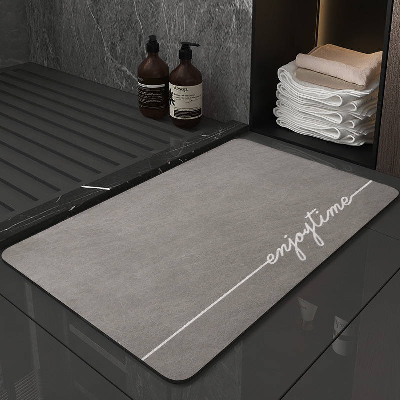 Picture of Bathroom Floor Mat Toilet Toilet Dirt-resistant Absorbent Non-slip Foot Mat Toilet Door Waterproof Erasable Quick-drying Carpet