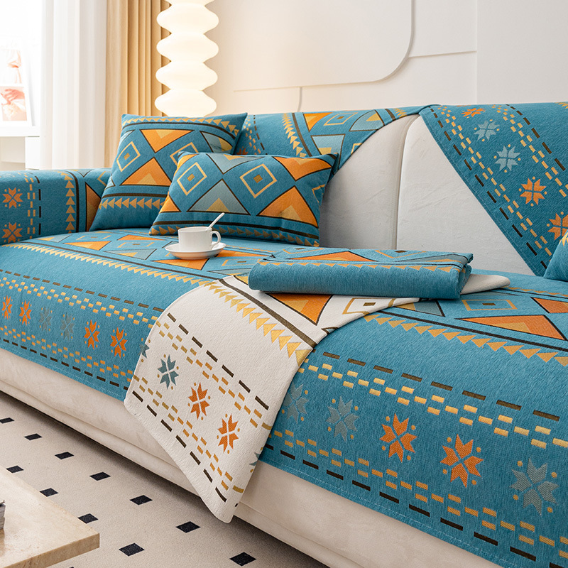 Picture of Chenille sofa cushion four seasons universal simple modern non-slip cushion new sofa cover back towel cover cloth wholesale