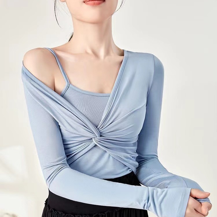 Picture of Dancing Clothing Modern Practice Top Women's Chinese Classical Dance Dancing Clothing Adult Slim-fit Temperament Long-sleeved suit