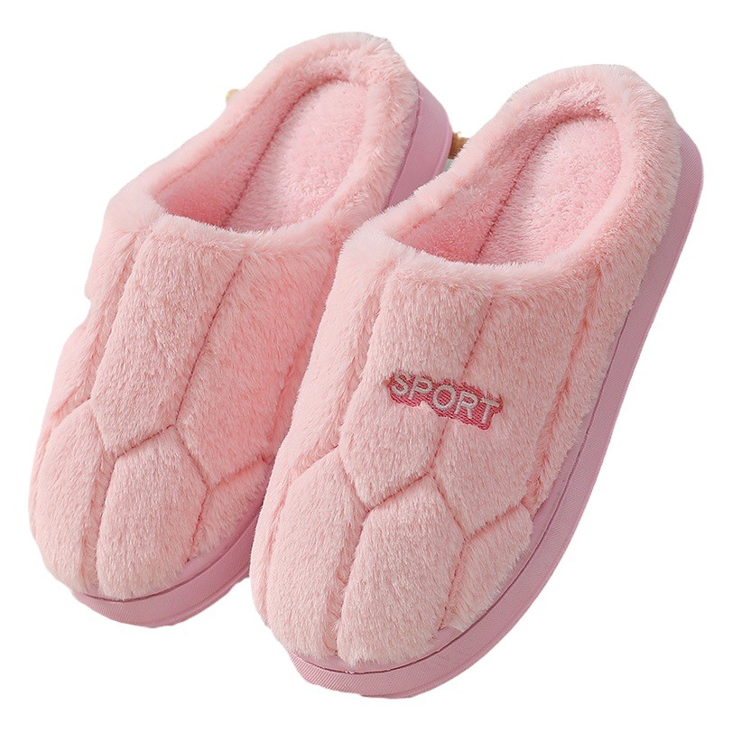 Cotton slippers women's autumn and winter indoor woolen slippers warm cute home couple cotton slippers non-slip confinement shoes wholesale