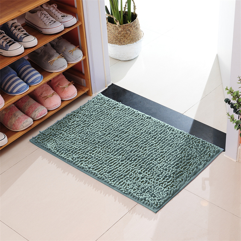 Picture of Floor Mats Wholesale Chenille Long Hair Floor Mats Bedroom Kitchen Living Room Carpet Bathroom Entrance Water-Absorbent Non-Slip Floor Mats