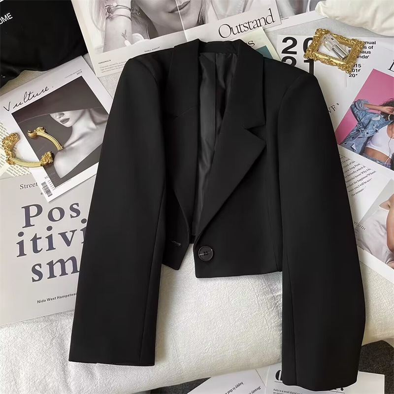 Picture of New Solid Color Casual Loose Elegant Suit Jacket Fashion Women Spring and Autumn Suit in stock Wholesale