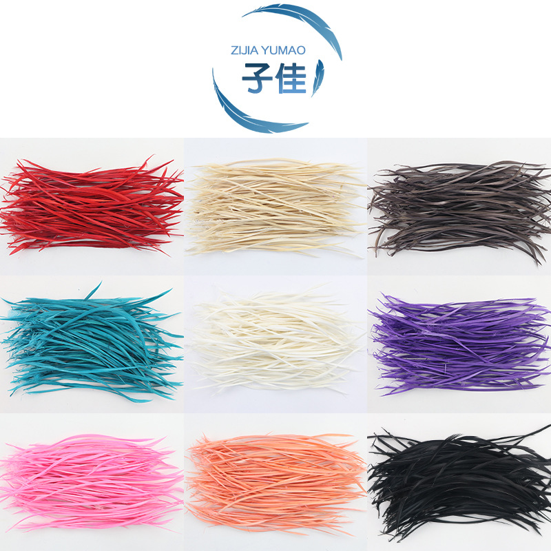 DIY feather goose feather unilateral tearing feather earring necklace color feather one color 100 root tearing feather
