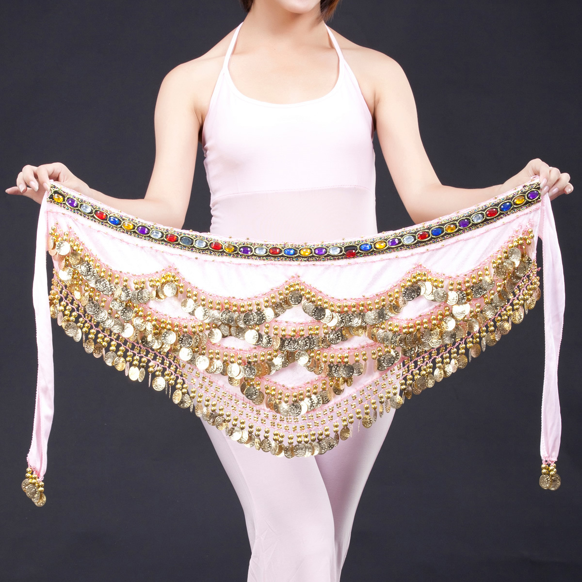 Picture of 328 Currency Belly Dance Waist Chain Belly Dance Belt Waist Chain Handmade Sequin Waist Decoration Egyptian Oriental Dance Waist Chain