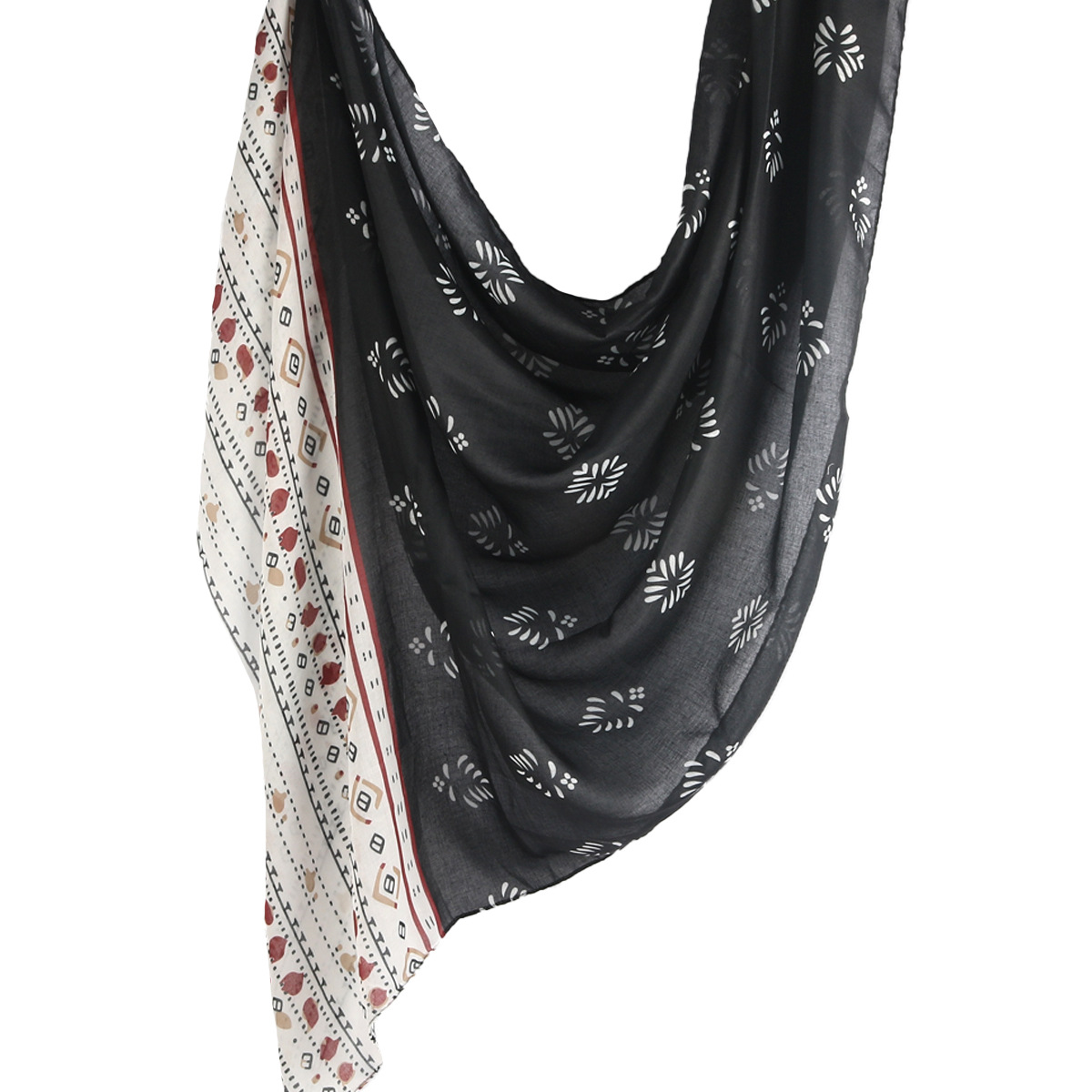 Picture of Best-Selling Watercolor Tie-Dye Cotton Scarf Arabian Satin Polyester Long Scarf Turkish Middle Eastern Scarf