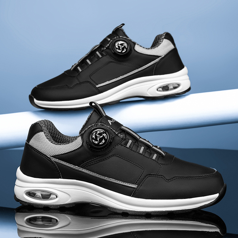 Men's Swivel Button Low-top Fashionable All-match Casual Shoes Lightweight Cushion Air Cushion Outdoor sneaker