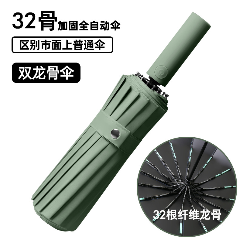 Picture of Fully Automatic Umbrella 32 Ribs, Rain or Shine, Sun Protection, Uv Protection, Foldableable Sunshade Umbrella for Men and Women, Gift Wholesale