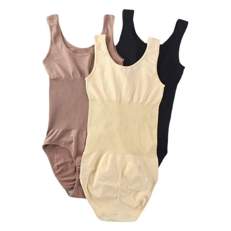 Postpartum Body Shaping Vest U-Shaped Chest Vest Seamless One-Piece Top Abdominal Hip-Lifting Three-Row Buckle One-Piece Suit