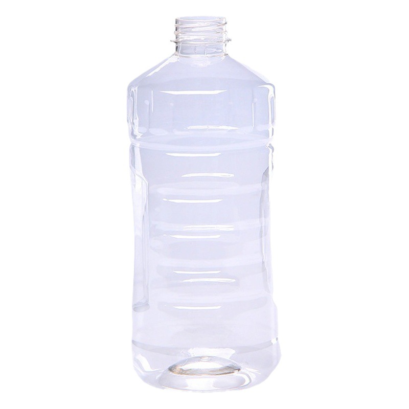 Transparent pet plastic bottle 1.8L round glass water bottle convenient large capacity outer glass water bottle