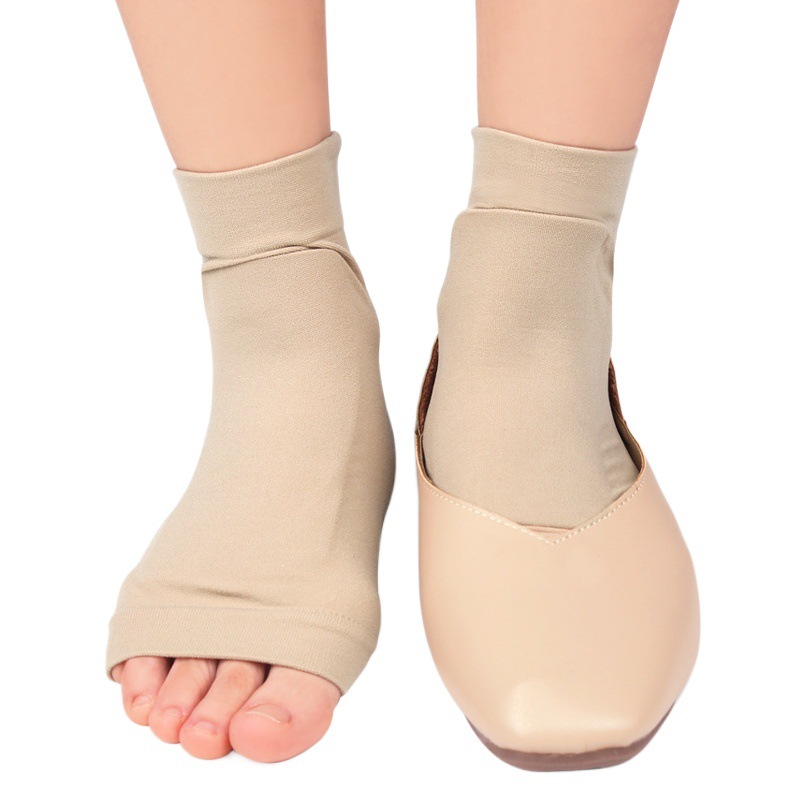 SEBS Heel Anti-crack Leg Socks for Men and Women Running Sports Breathable Gel Anti-crack Ankle Cover