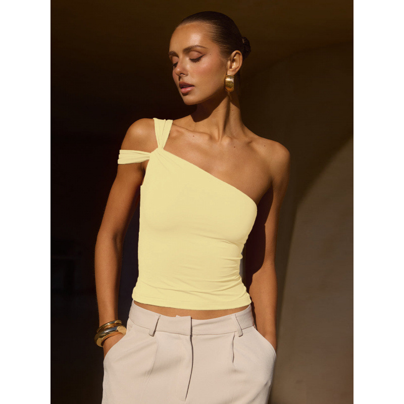 Amazon cross-border European and American fashion hot selling European and American style women's clothing design feeling irregular strapless tube summer