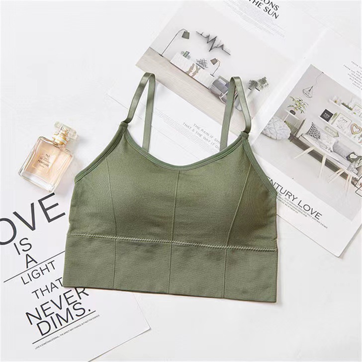 Picture of Women's wrapped chest card beauty back strap seamless underwear base inner tube top girl sports vest cross-border wholesale