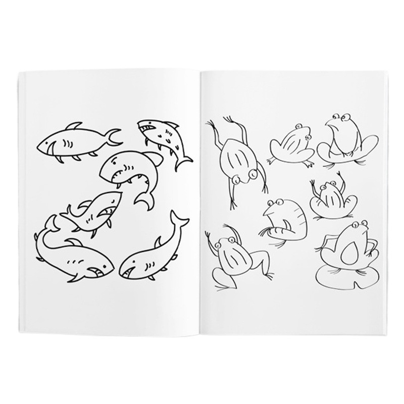 Source factory children's creative graffiti painting book kindergarten baby early education cartoon painting picture book can be customized